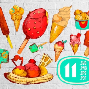 Handdrawn icecream svg,Ice Cream SVG Bundle, Ice Cream SVG, Ice Cream Clipart,Ice Cream Vector,Dessert Svg, print file,printable,svg file