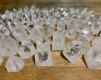 Apophyllite Pyramid Points, Clear Apophyllite Crystals, AAA+ Light Dispersion + Luster, Charged with Reiki + Sustainably Mined in India