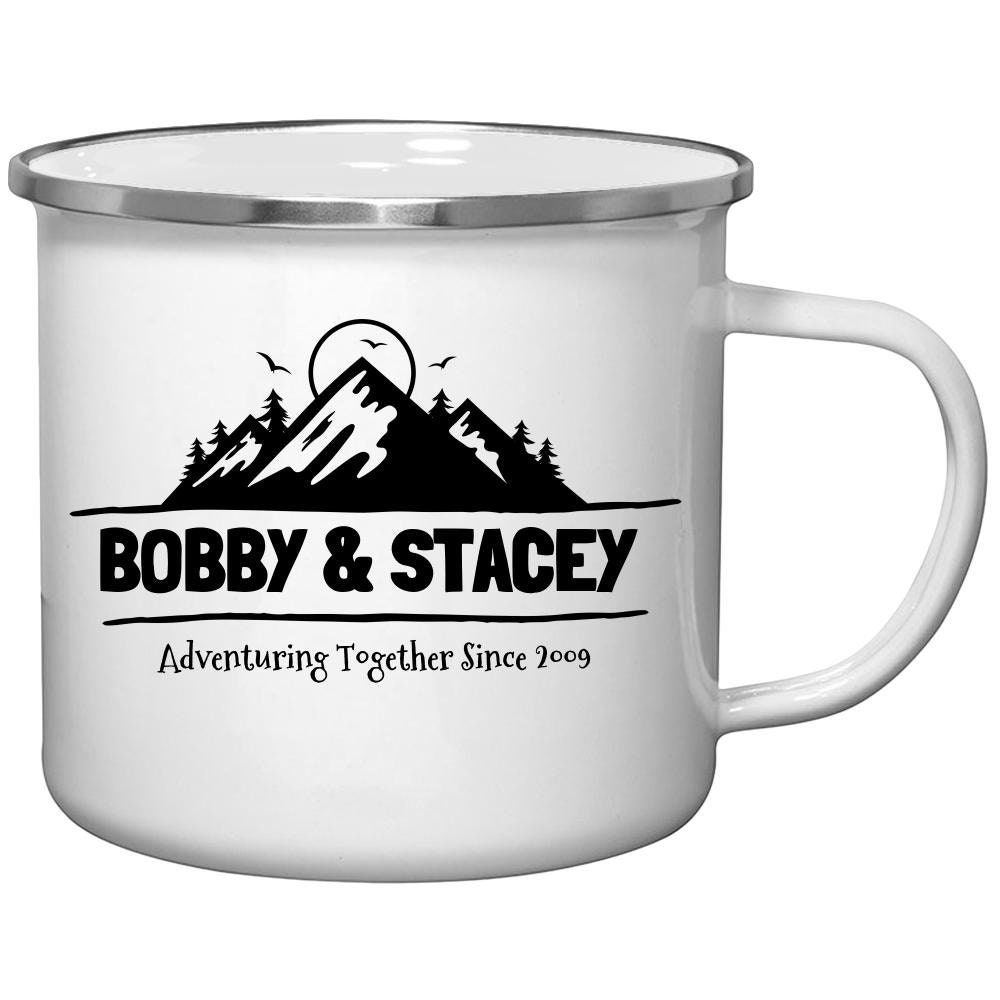 Personalized Camping Tin Coffee Mug Camping Tin Mug Design 4 Etsy