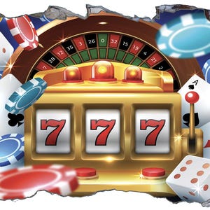 Casino Las Vegas Slot Carte Roulette Moderno Muro Smash Crepa Adesivo Adesivo Decalcomania Stampa Grafica Parete Design Varie Dimensioni