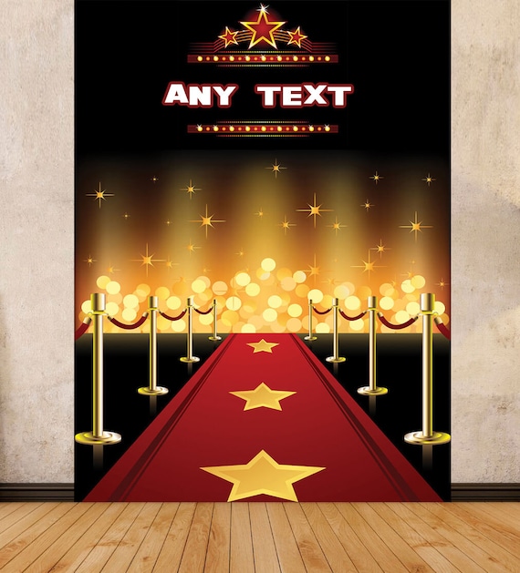 Qualsiasi TESTO GRANDE Festa VIP Hollywood Paparazzi Tema Red