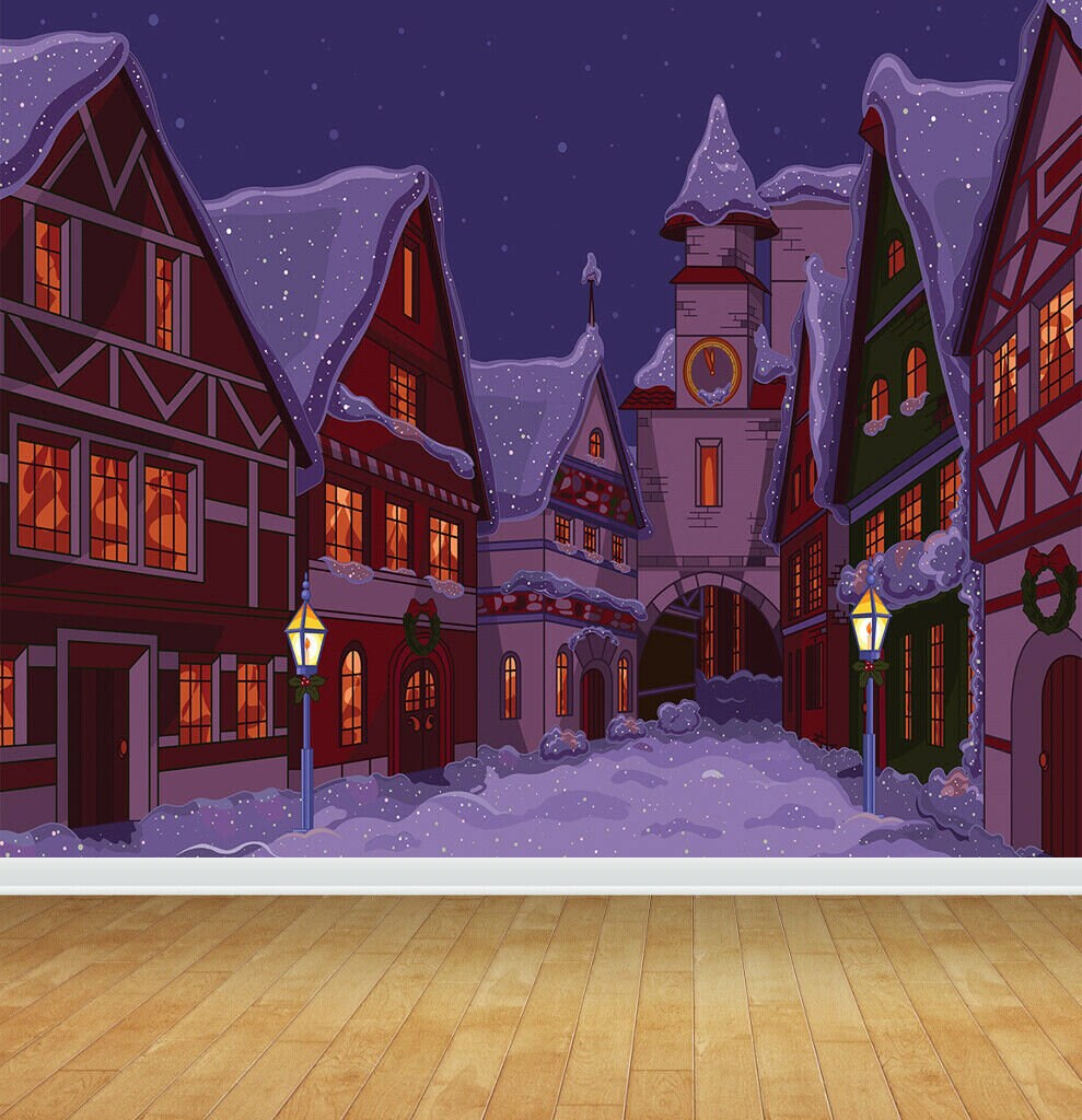 Christmas Village Backdrop 