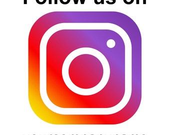 Square GLOSS External Grade Follow Us On Instagram Media Sticker Decal Business Vehicle Personalised Bespoke Any Text Company Name