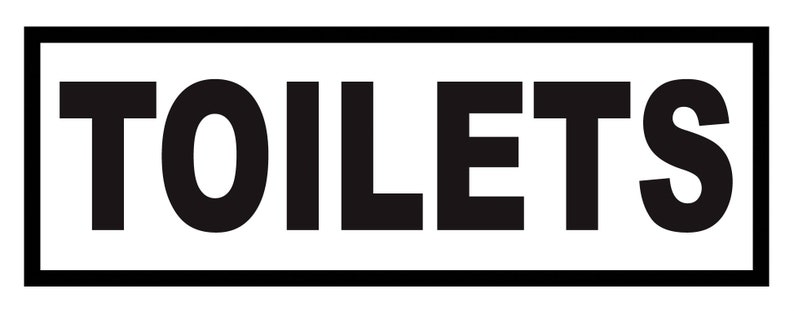 Tolet Shop Sign Toilets WC Retail Office Salon Shop Business Notice Sign Door Window ...