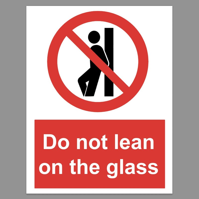Do Not Lean Sign - Etsy