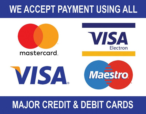 we accept credit card logos