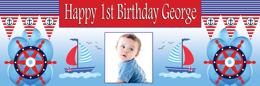 Personalised Bespoke Nautical Sailor Sea Themed Birthday Party Event ...