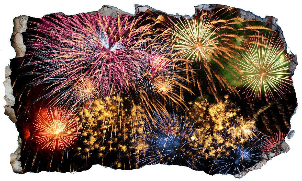 Amazing multicolor fireworks customizable GIF background