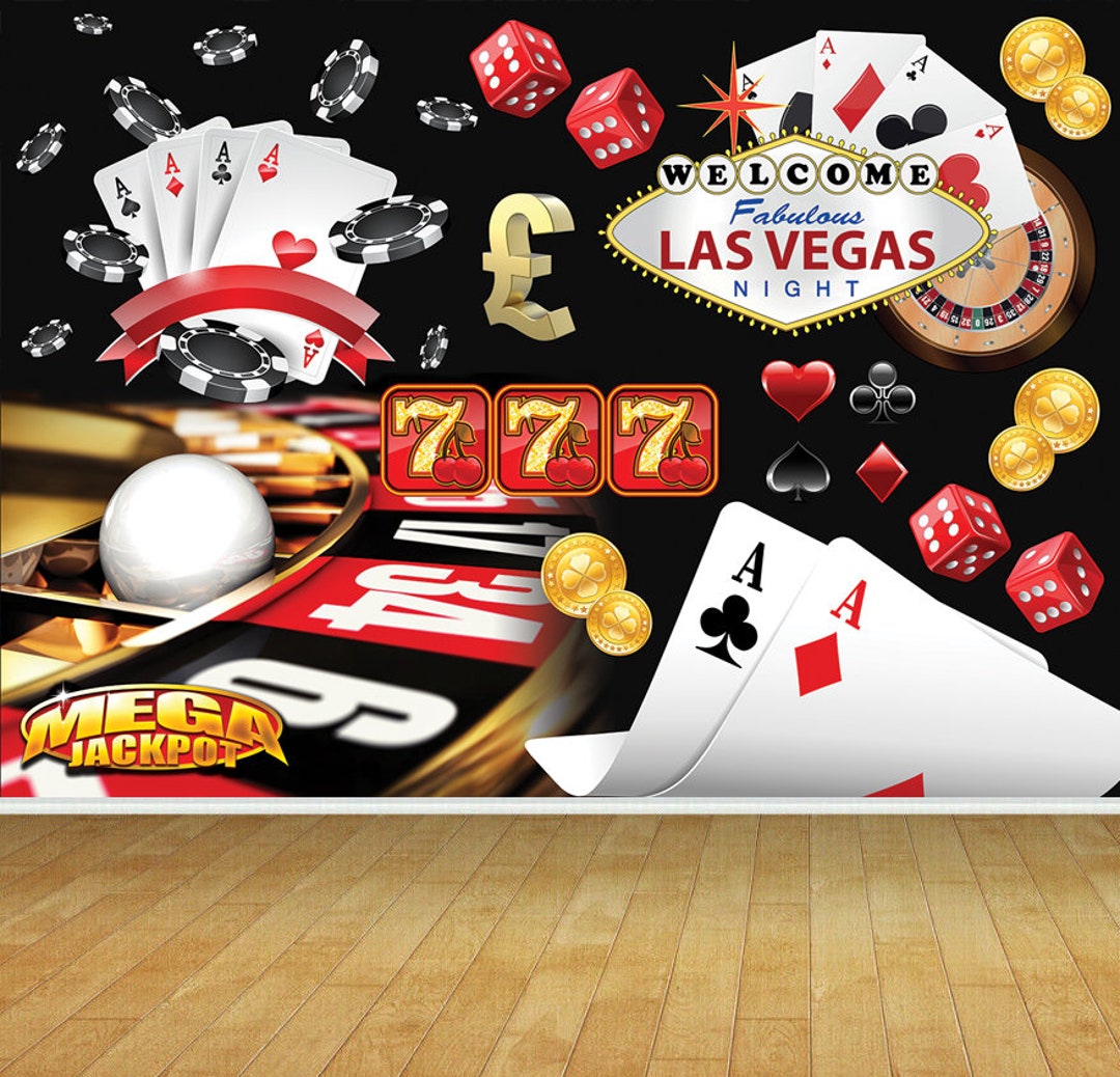 Casino Las Vegas Poker Dice Roulette Cards Gambling Wallpaper photo