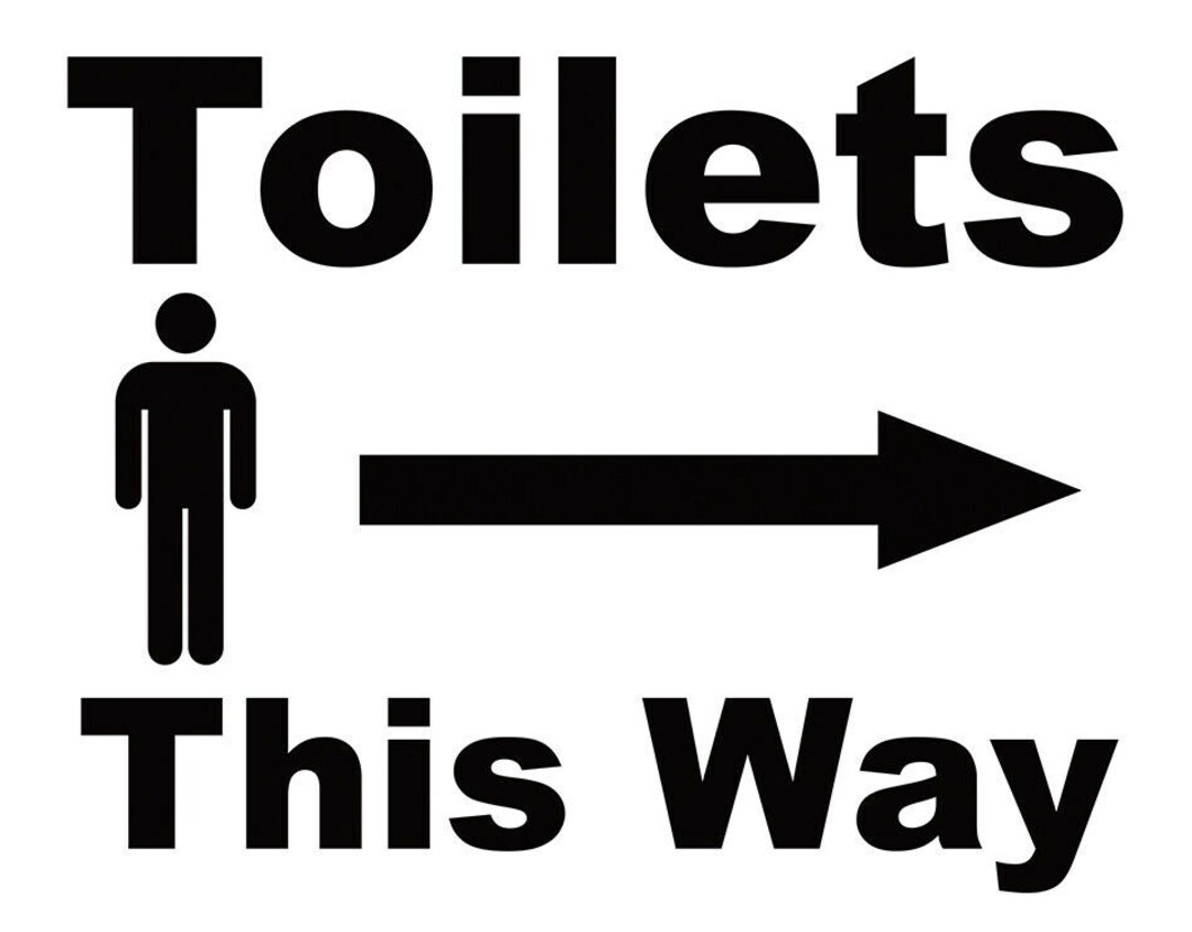 Bathroom Sign With Arrow Restroom Left Arrow Sign With Symbol Bathroom Sign With Arrow Restroom Left Arrow Sign With Symbol