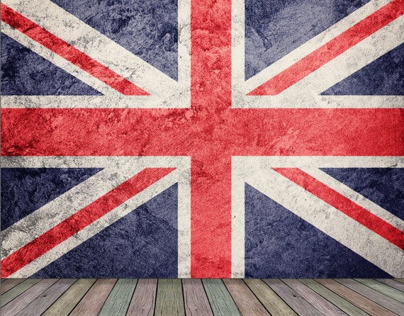 Union Jack Flag UK Rustic Old Style Grunge Effect Wallpaper - Etsy