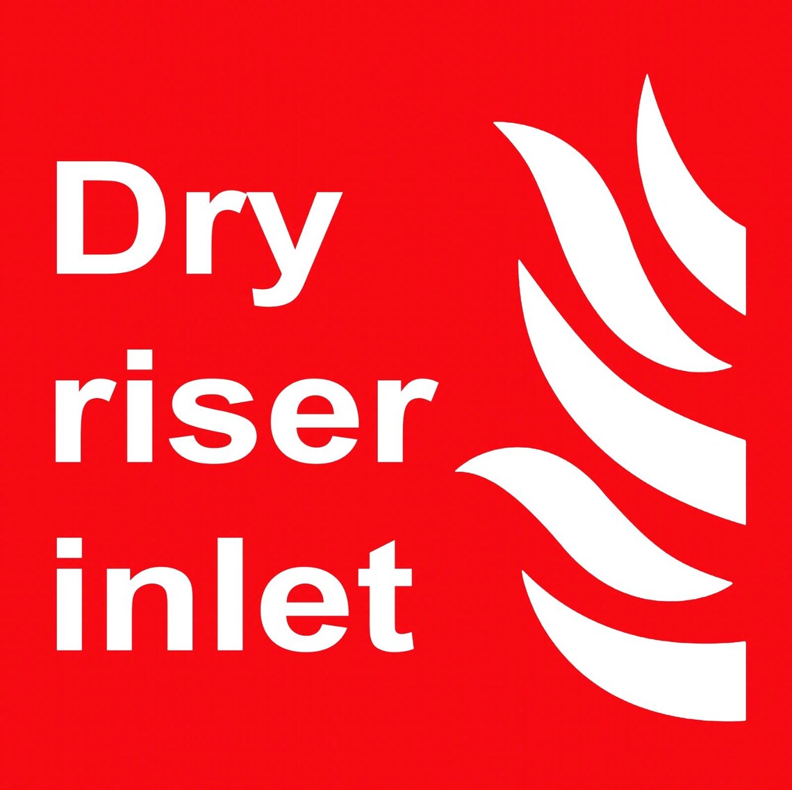 Fire Equipment Dry Riser Inlet Sign Adhesive External Grade Sticker ...