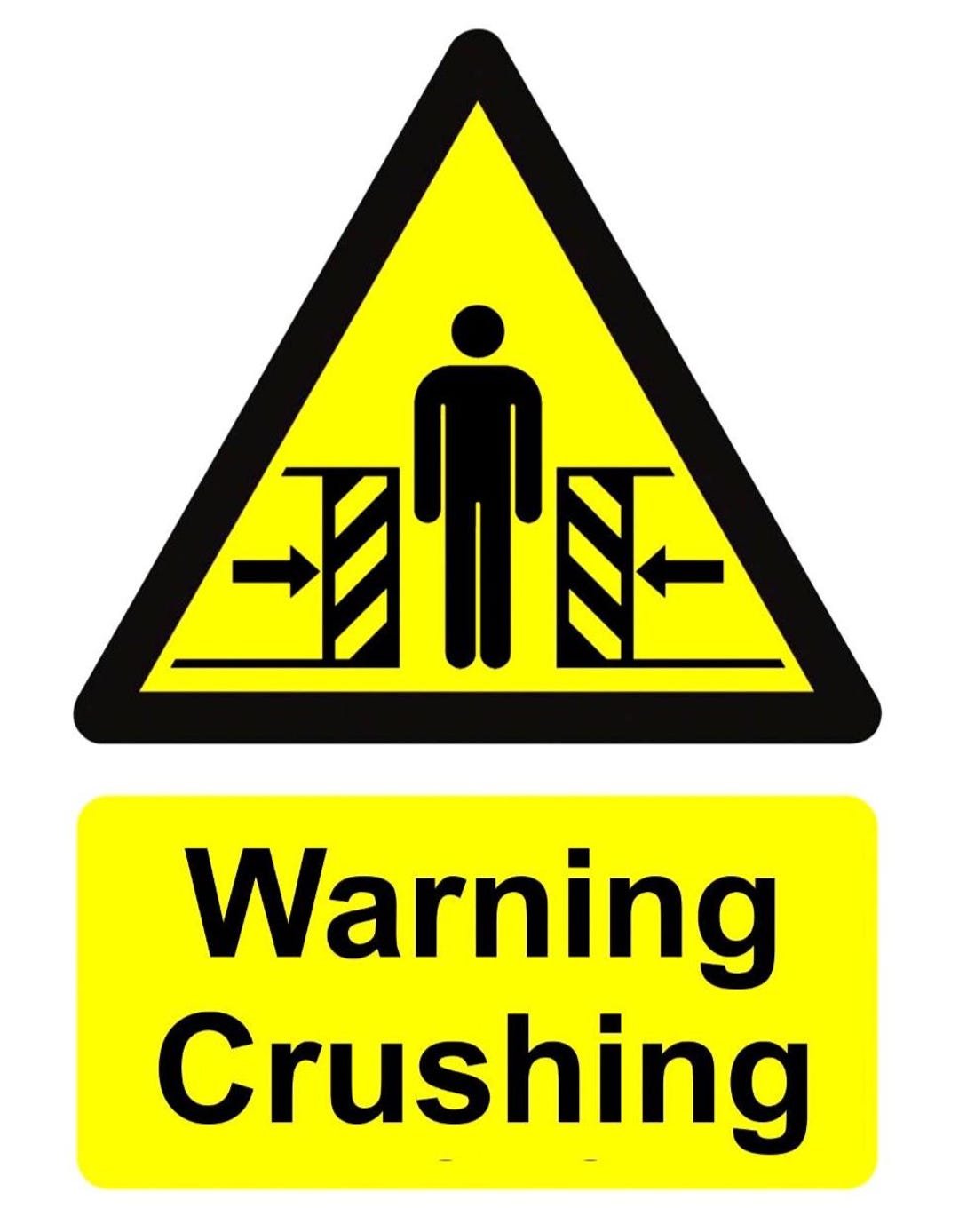 Warning Yellow Health Safety Warning Crushing Business Industrial ...
