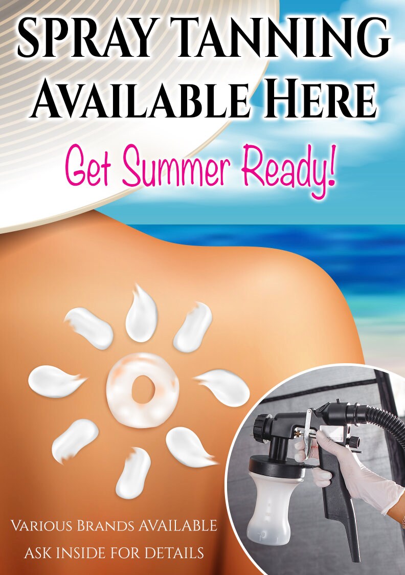 Spray Tanning Available Here Ask Inside Large Small Posters Poster Sign spray-tanning-available-here-ask-inside-large-small-posters-poster-sign
