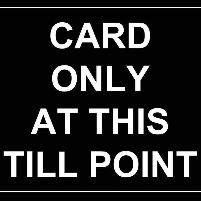 Credit Cards Only Sign - Etsy