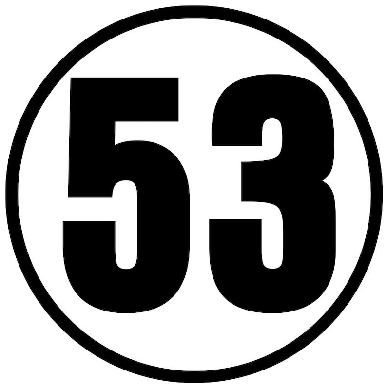 Small & Extra Large Round Car Sticker Any Car Race Racing Number ...