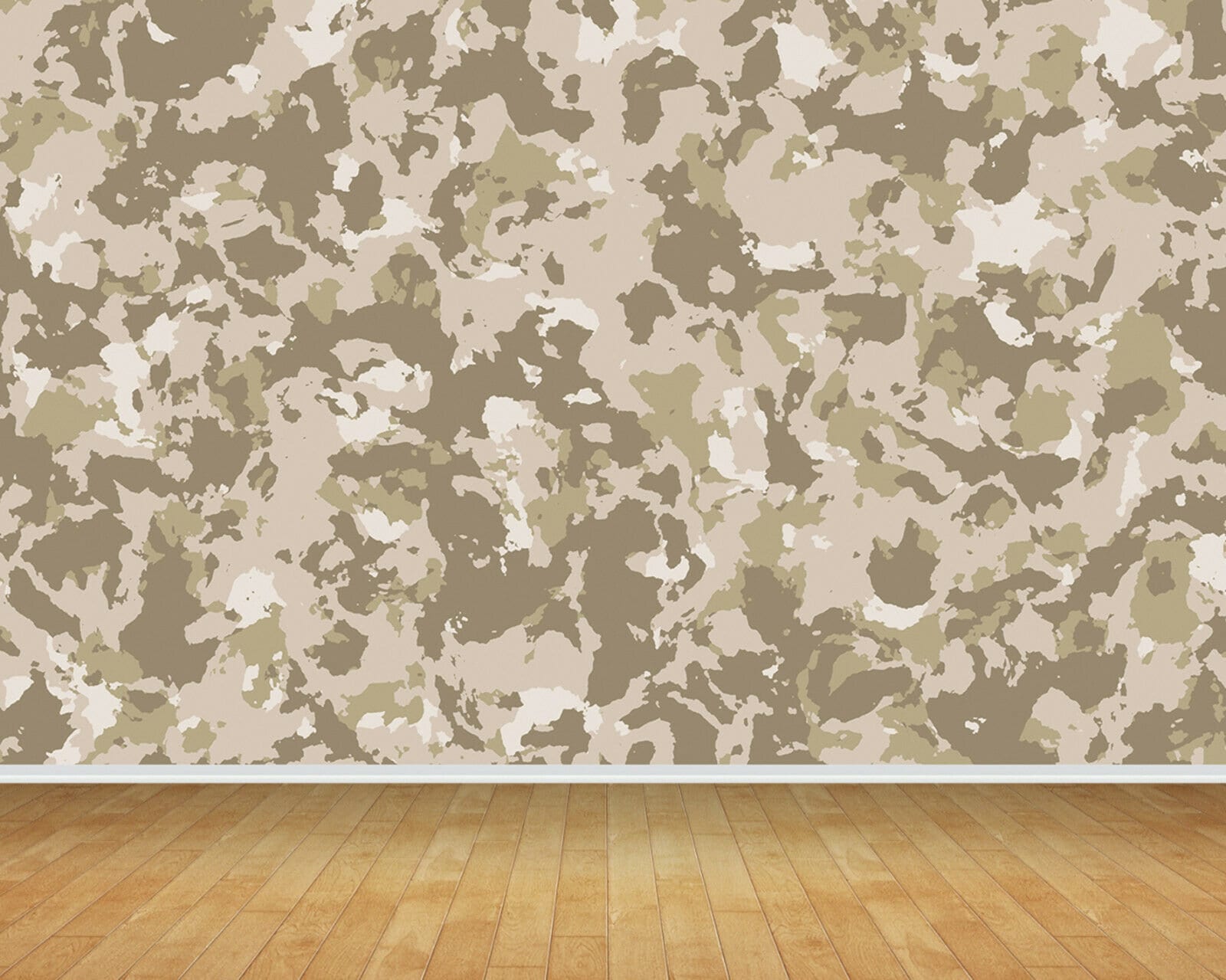 Desert Camouflage Design Wallpaper Mural for Bedroom Playroom Games