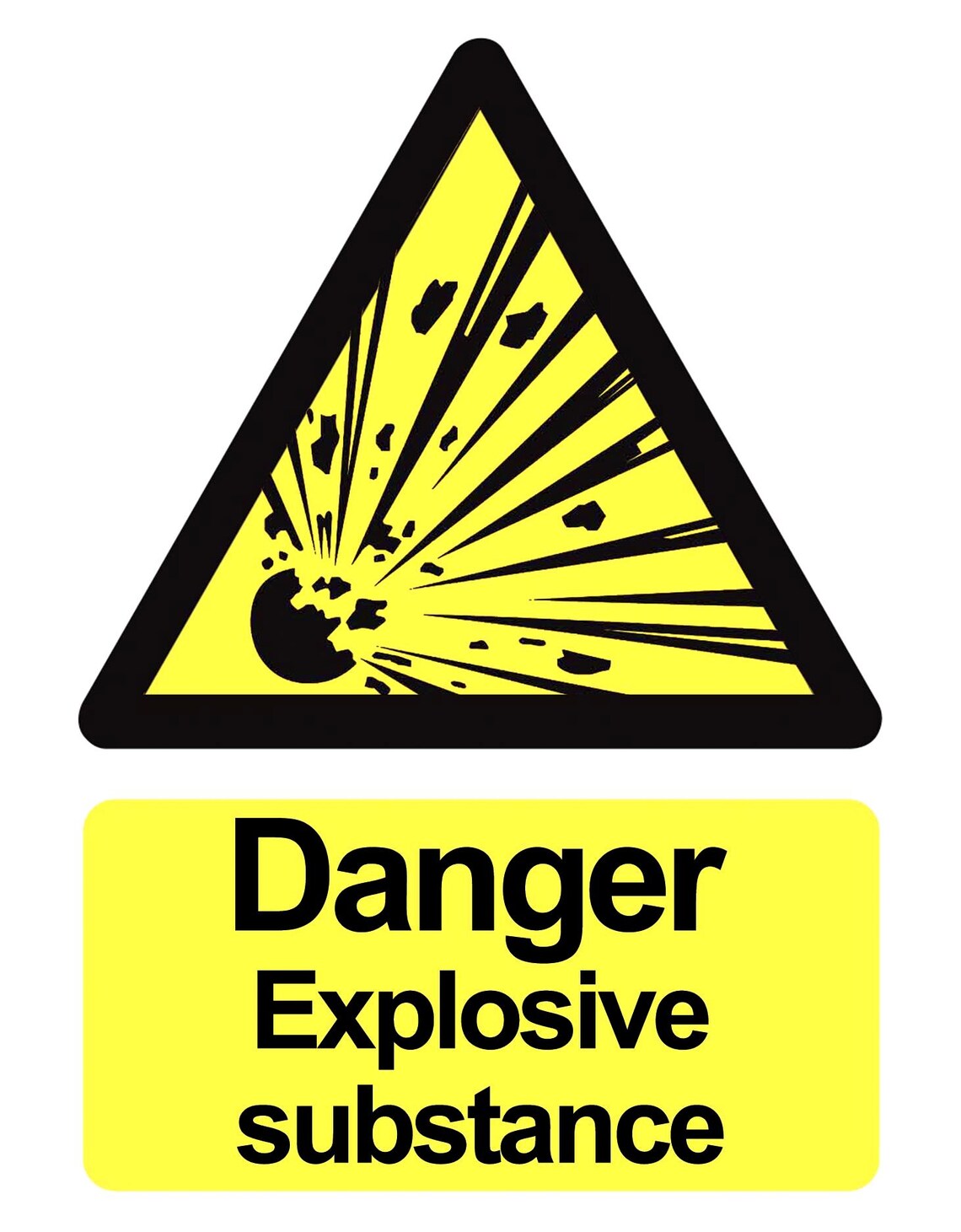 Danger Explosive Substance Explosion Warning Business Health & Safety ...