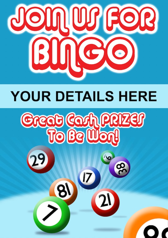 Laminated Sign Poster Advert Advertising Bingo Night Event Pub Etsy