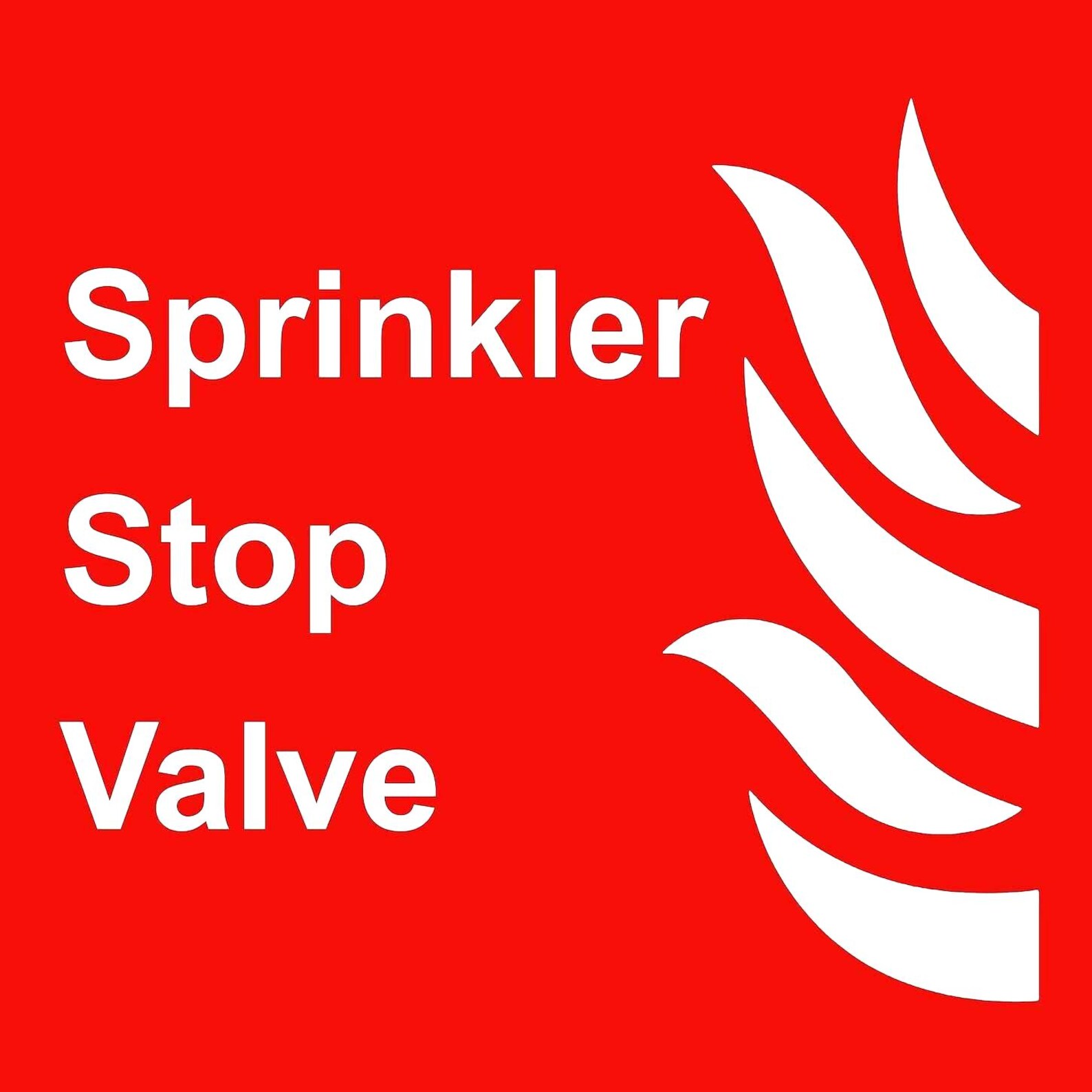 Fire Spinker Sticker Fire Equipment Sprinkler Stop Valve Sign Adhesive External Grade ...