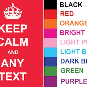 Petites et grandes affiches plastifiées Affiches Keep Calm N'importe quel texte Affiche en couleur Sur mesure Panneau personnalisé Avis Super cadeau Ami Maman Papa