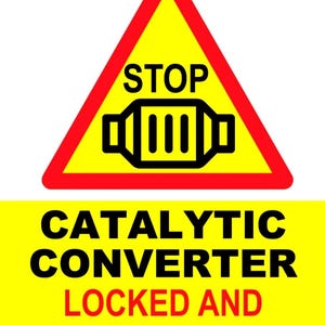 Catalyic Converter Locked & Sicherheitscode-Warnhinweis-Signage-Aufkleber-Abziehbild zum Schutz vor Diebstahl von Autofahrzeugen