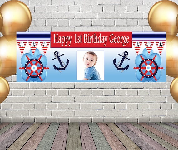 Personalised Bespoke Nautical Sailor Sea Themed Birthday Party