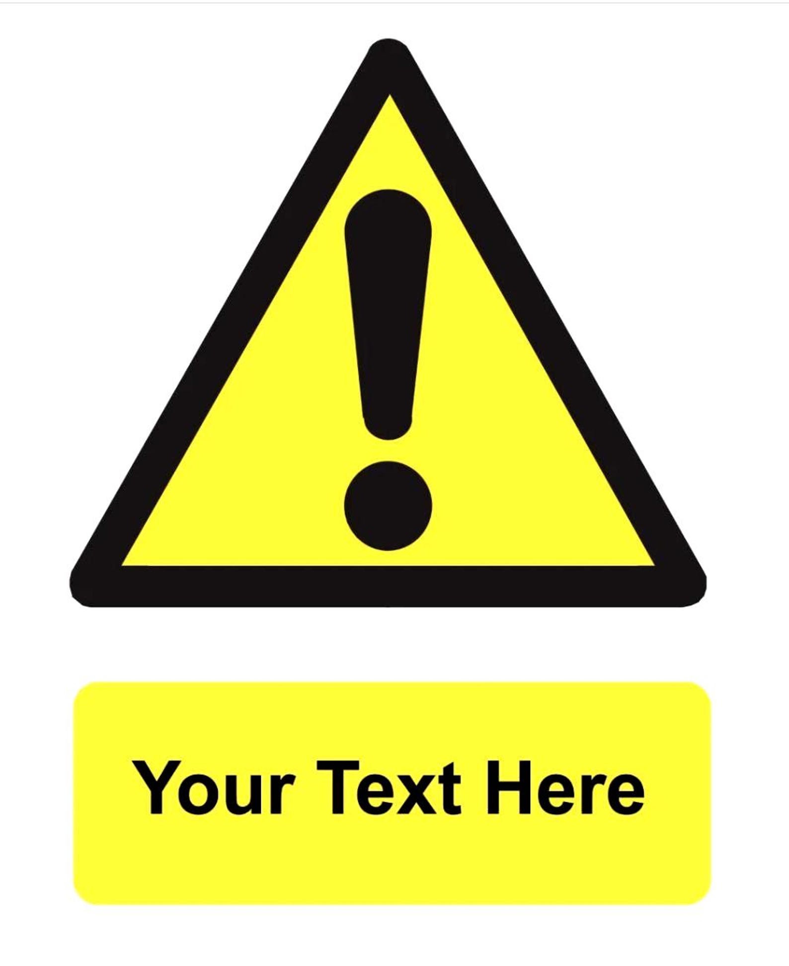 Warning Directive Bespoke Text Your Text Here Add Any Wording Words ...