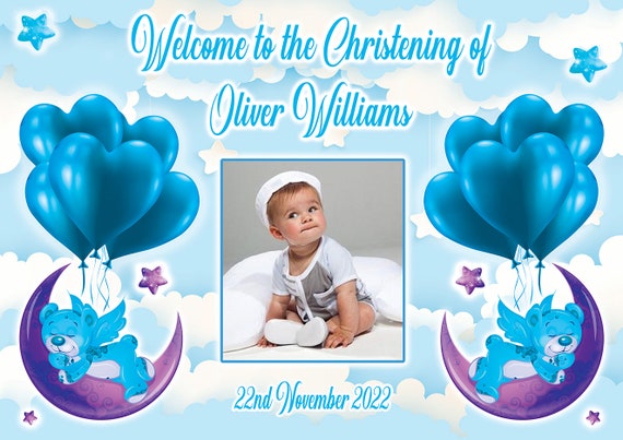 Christening Baptism Themed BLUE Celebration Event Party