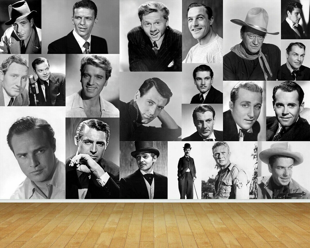 Hollywood Greats Film Stars Wallpaper Mural for Bedroom Business