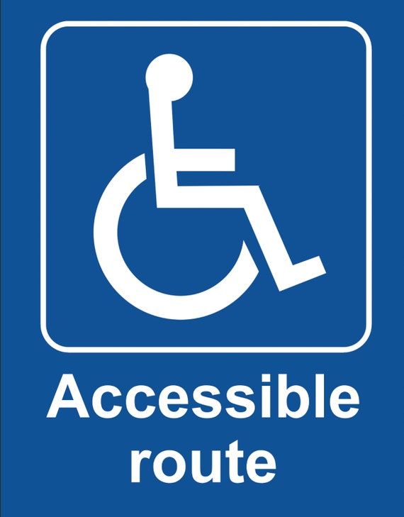 Accessible Route Signage Pedestrian Access Portrait | Eureka Direct
