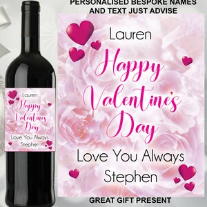 Digital Download File Bespoke Name Text Personalised Wedding Anniversary Birthday Valentines Love Wine Bottle Alcohol Label for Present Gift
