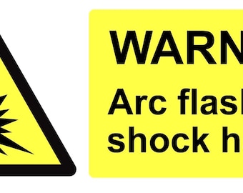 Lichtbogen-Schock-Warnung Gefahr Gefahr Warnhinweis Gesundheit Sicherheit Aufkleber für Geschäftliche Sicherheit 16x12,5 cm