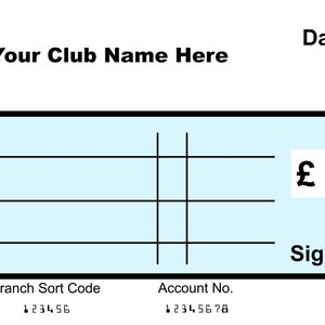 Large Blank Cheque Presentation - Etsy