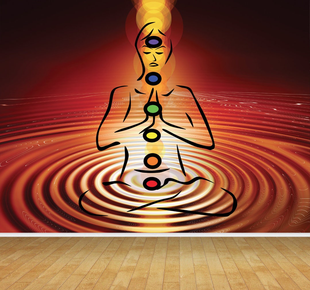 Spiritual Yoga Meditation Chakra Wellness Wallpaper Mural - Etsy