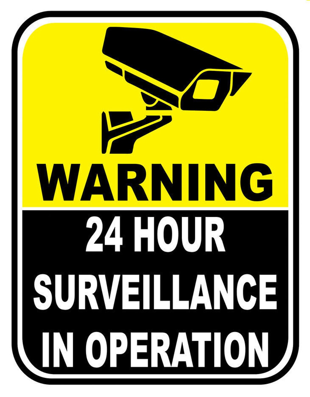 V Safety Smile 24h CCTV In Operation Sign 100mm X 150mm Self