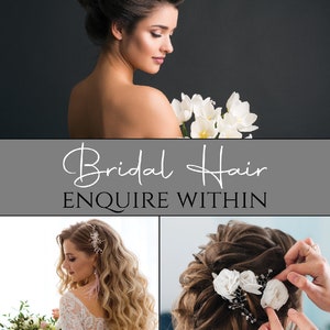 Poster Advertising Notice Advert Bridal Hair Available Here Enquire Within Business Hairdressers Wall Print Graphic (optional lamination)