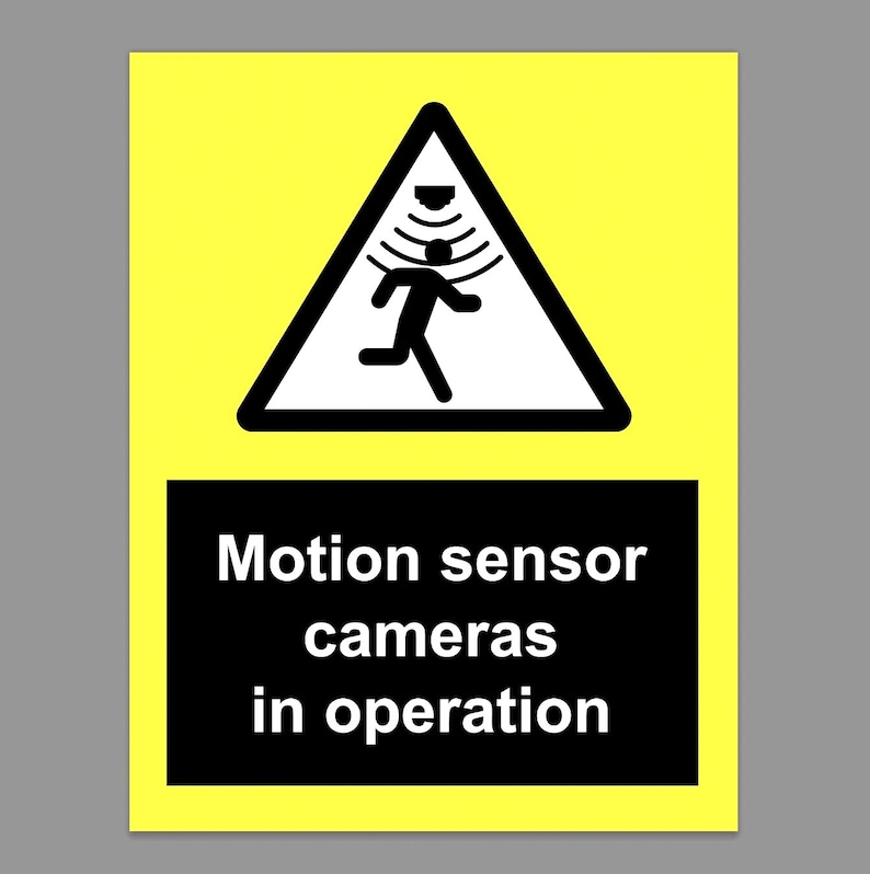 Motion Sensor Cameras in Operation CCTV Use Office Business Warning ...