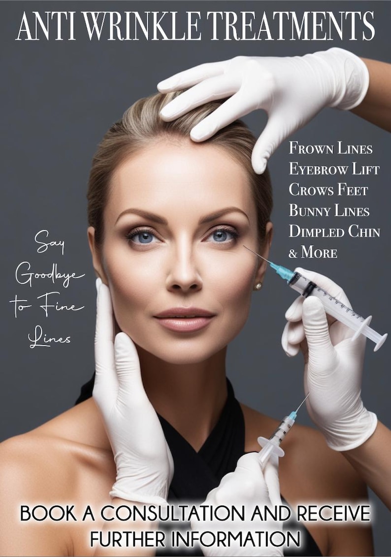 Treatment Example Advert Anti Wrinkle Treatments Fillers Available Here Laminated Poster ...