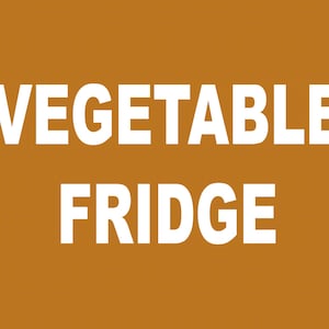 A4 size Large Vegetable Fridge Gloss Adhesive Sticker Decal Food and Safety Hygiene Restaurants Cafes Warning Advisory Caution