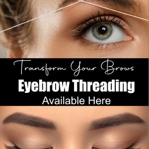 Grote en kleine posters poster bord reclame reclame bedrijf detailhandel Salon Beauty Wenkbrauw Threading hier beschikbaar Transformeer je wenkbrauwen