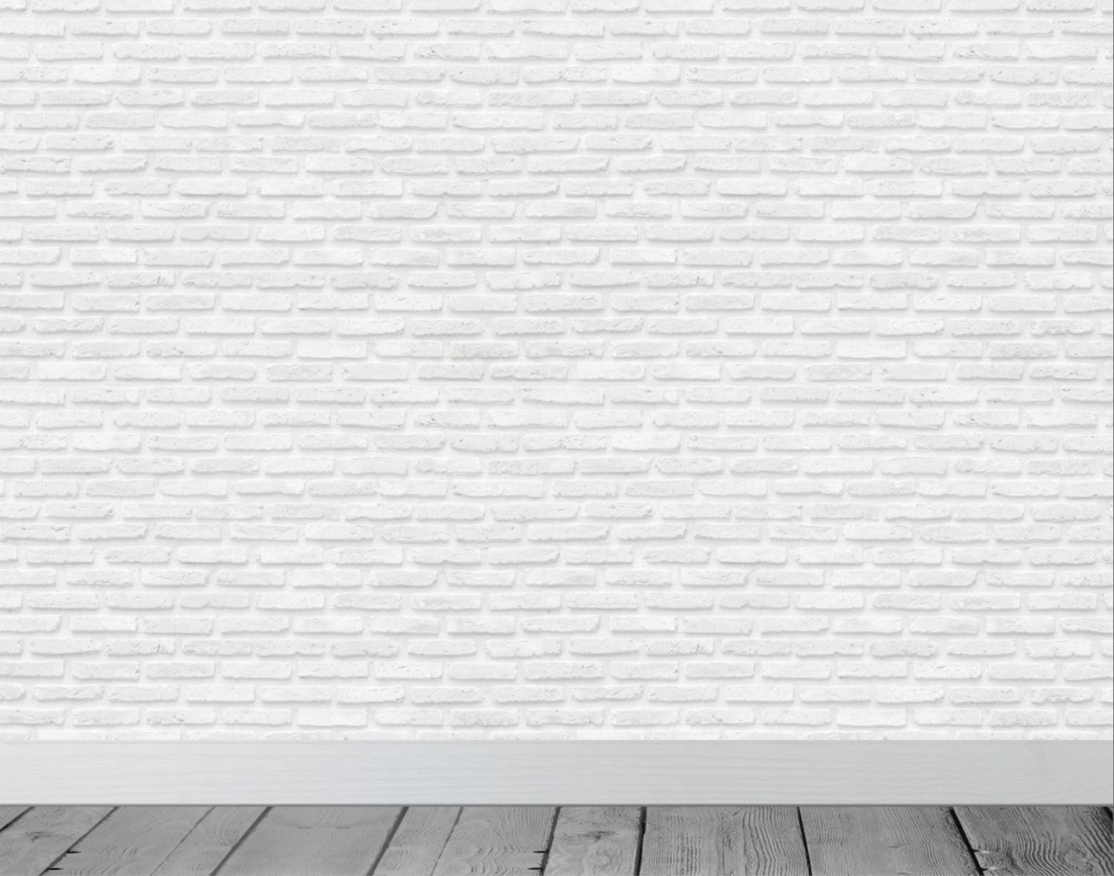White Brick Wall Effect Wallpaper Mural Wall Room Backdrop Scene Setter ...