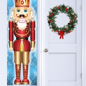 1 Large Nutcracker Soldier Large Decal Adhesive Wall Sticker Graphic Print Wall Decoration Decor For Christmas Scene Grotto Shop Retail Home