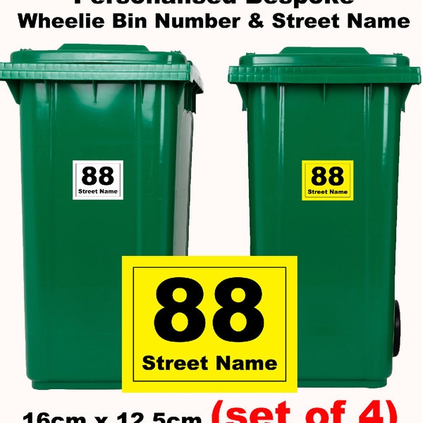 Wheelie Bin House Numbers Etsy