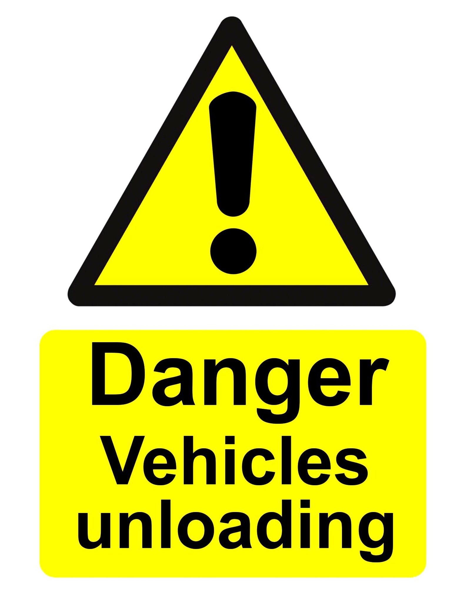 Yellow Packing Alert Danger Vehicles Unloading Yellow Warning Notice Health Safety Business ...