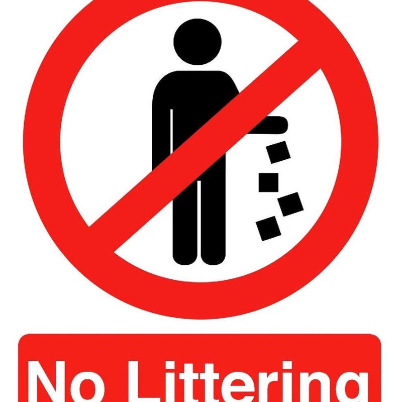 Litter Signs - Etsy UK