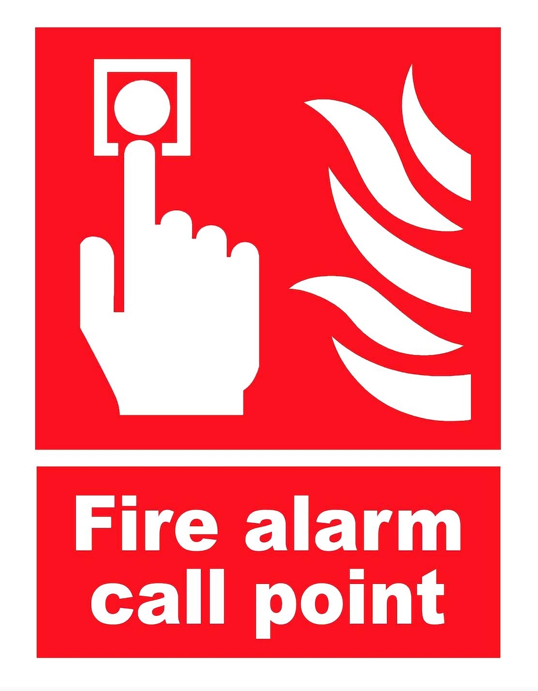 Emergency Red Fire Alarm Call Point Button Symbol Signage Notice Sign ...