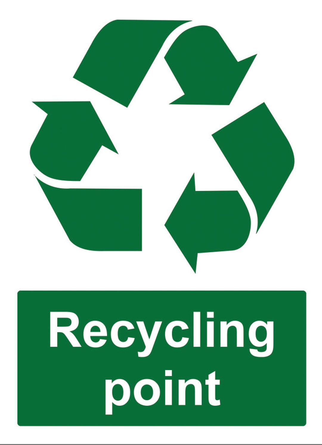Return Point Sticker Recycling Point Notice Sign Self Adhesive External Gloss Sticker Decal ...