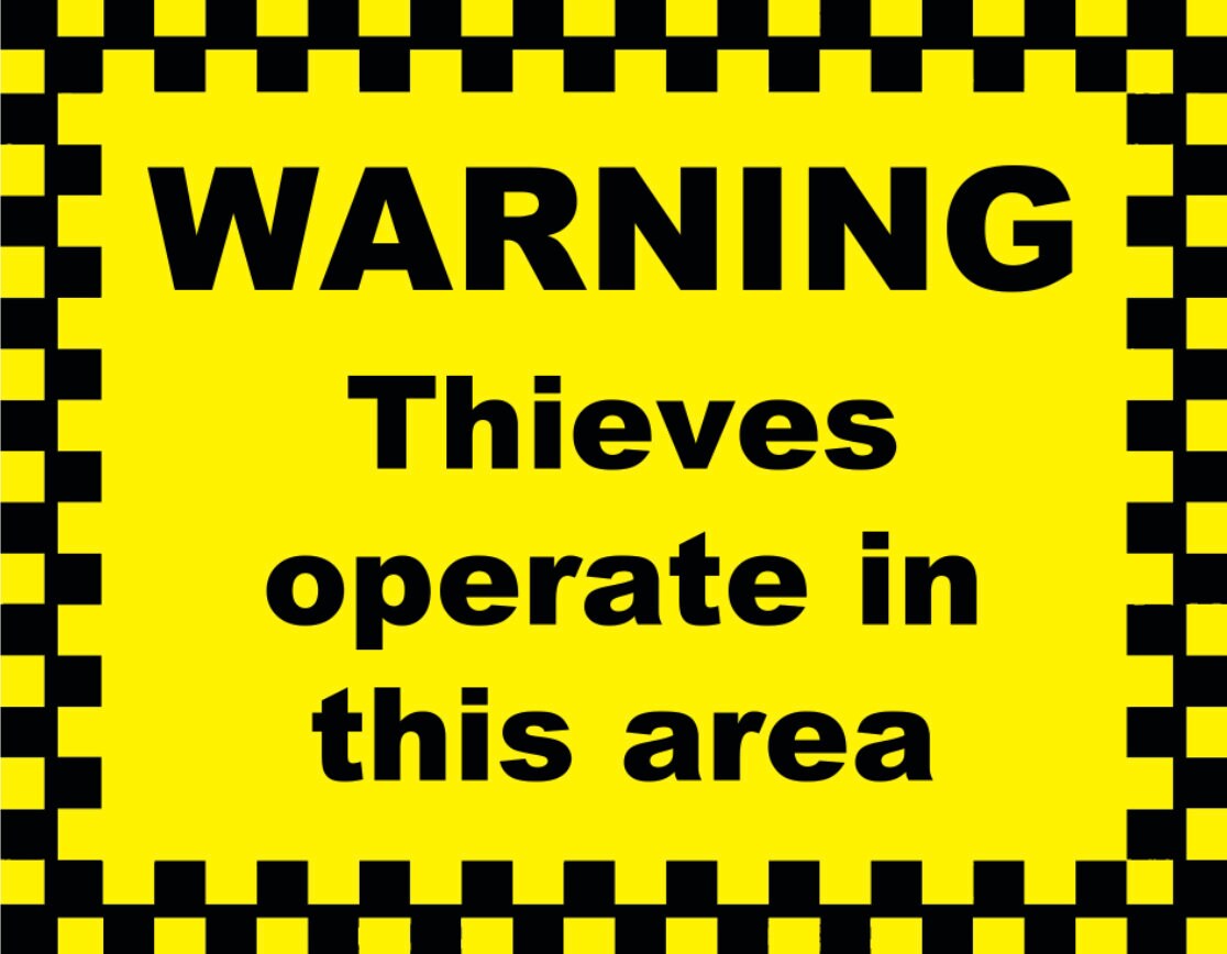 Danger Warning Shoppers Retail Business Thieves Operate in This Area ...