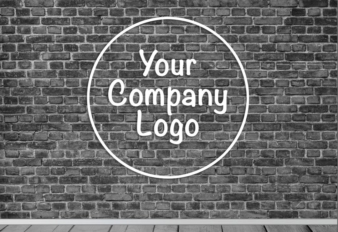 Brick Wall Effect Wallpaper With Logo or Text Personalised Etsy